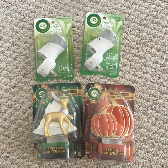 Air Wick Bundle Limited Edition Pumpkins and Reindeer Scented Oil Warmers - New - Picture 3 of 16